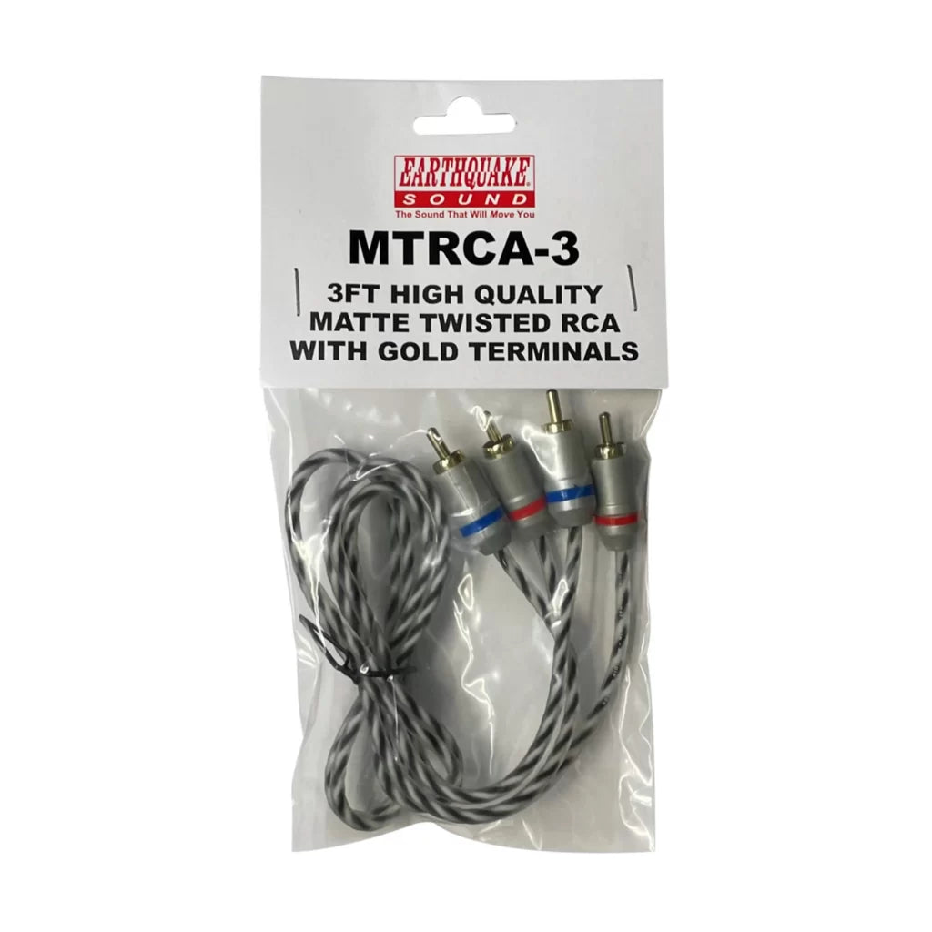 MTRCA-3 Matte Twisted RCA Cable with Gold Terminals