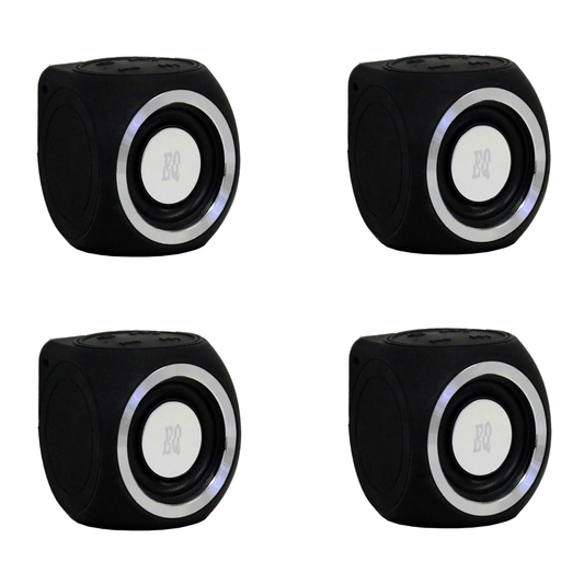 EQuatic Portable Bluetooth Speakers Party Pack (4 Pieces)
