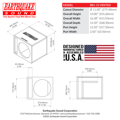 RB1 Vented Subwoofer Enclosure