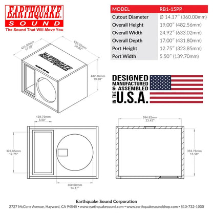 RB1-DBXI-15PP Subwoofer Enclosure