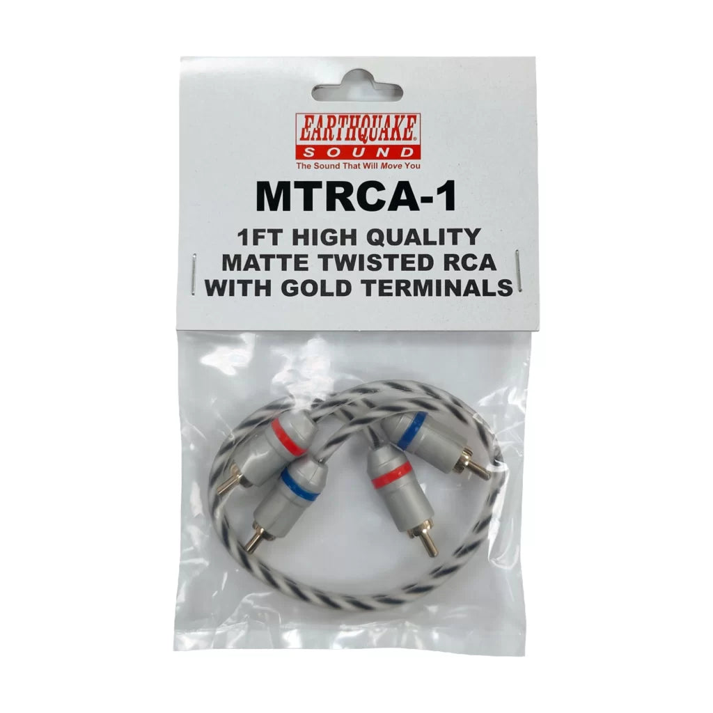 MTRCA-1 Matte Twisted RCA Cable with Gold Terminals