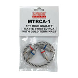 MTRCA-1 Matte Twisted RCA Cable with Gold Terminals