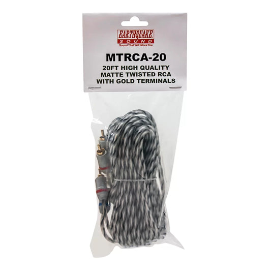 MTRCA-20 Matte Twisted RCA Cable with Gold Terminals